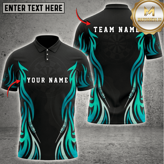 Maxcorners Twin Flames Tribal Dartboard Fantasy Multicolor Options Personalized Name, Team Name 3D Shirt (6 Colors)