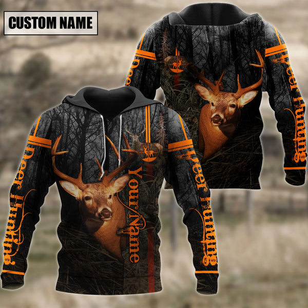 Maxcorners Customized Name Deer Hunting 3D Shirt