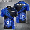 Maxcorners Billiard Galaxy Blue Team Jersey Personalized Name, Team Name 3D Polo Shirt (4 Colors)