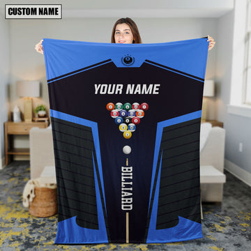 Maxcorners Personalized Billiard Blue Blanket