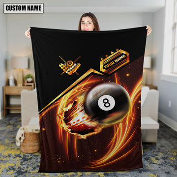 Maxcorners Personalized Billiard Fire Pattern Blanket