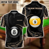 Maxcorners Billiards Rolling Tribal Pattern Personalized Name 3D Shirt