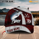 Maxcorners Personalized Salmon Fishing Red Cap