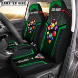 Maxcorners Billiard 8 Colors Personalized Name Car Seat Covers Universal Fit (2Pcs)