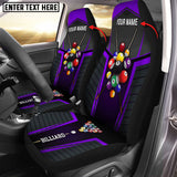 Maxcorners Billiard 8 Colors Personalized Name Car Seat Covers Universal Fit (2Pcs)