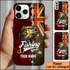 Maxcorners Bass Fishing Red Flag Personalized Name Phone Case (USA, CA, AU) LM1812