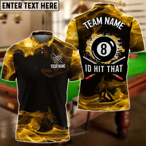 Maxcorners Billiard I'd Hit That Fire Personalized Name 3D Shirt