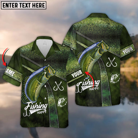 Maxcorners Fishing Color 04 Personalized All Over Print 3D Hawaiian Shirt