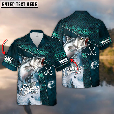 Maxcorners Fishing Color 06 Personalized All Over Print 3D Hawaiian Shirt