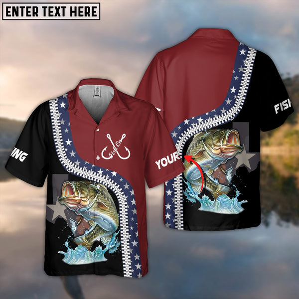 Maxcorners Fishing Color 09 Personalized All Over Print 3D Hawaiian Shirt