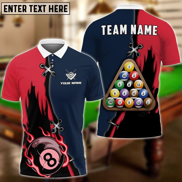 Maxcorners Billiards Unique Nave Personalized Name 3D Shirt