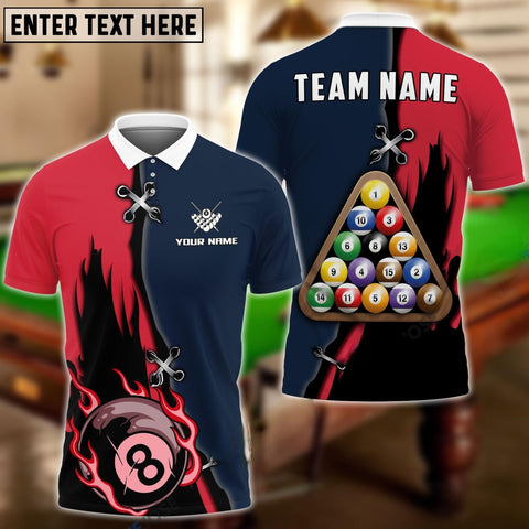 Maxcorners Billiards Unique Nave Personalized Name 3D Shirt