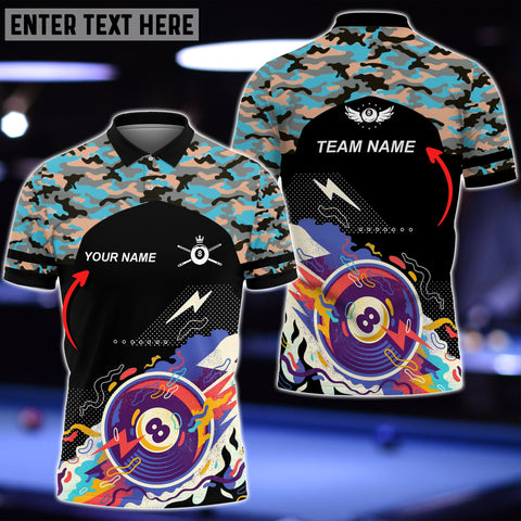 Maxcorners 8 Ball Color Customized 3D All Over Print Shirt