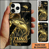 Maxcorners Luxury Gold Splash Custom Name Fishing Phone Case