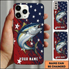 Maxcorners Bold Flag Artwork Custom Name Fishing Phone Case