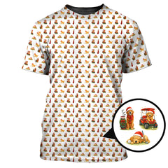 Maxcorners Golden Retriever Golf Shirt, Funny Pattern Golf Shirt For Men, Dog Golf Shirt, Christmas Golf Shirt For Golfer
