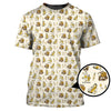 Maxcorners Yellow Golf Polos For Women, Funny Golf & Wine Shirts, Pattern Ladies Golf Shirt For Wine Lovers