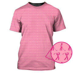 Maxcorners Pattern Golf Shirt, Breast Cancer Golf Shirt For Golfer, Crazy Golf Shirt For Men