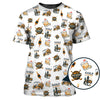 Maxcorners Bourbon Whiskey & Golf Polos, Funny Pattern Golf Shirt, Golf Gift For Men's