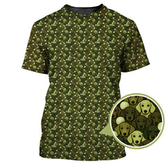 Maxcorners Dachshund Dog Pattern Golf Shirt With Camo Color , Funny Dachshund Golf Shirt For Golfers, Golf Gift For Dog Lover