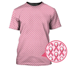 Maxcorners Breast Cancer Golf Shirt, Pink Pattern Golf Shirt, Golf Gift For Golfers