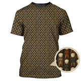 Maxcorners Dog Golf Shirt - Crazy Golf Polos For Men - Doberman Pattern Golf Shirt