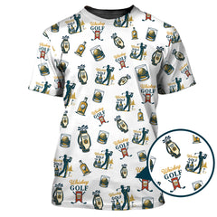 Maxcorners Whiskey Golf Shirt, Pattern Golf Polos For Men's, Golf Gift For Golfers