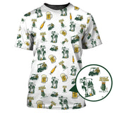 Maxcorners Funny Golf Polos For Men, Golf And Beer Pattern Shirt, Crazy Golf Shirts For Golfers