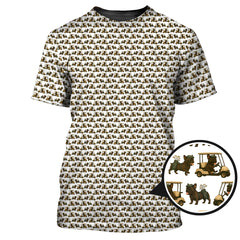 Maxcorners French Bulldog Golf Shirt, Pattern Golf Shirt For Men, Dog Golf Shirt For Golfer, Crazy Golf Shirt