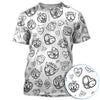 Maxcorners Horny Brat Sketch Pattern Polos, Funny Golf Shirt For Men, Golf Gift For Golfer