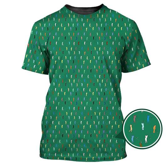 Maxcorners Golf Postures Pattern Golf Polos, Funny Golf Shirt ForMen’s, Crazy Golf Shirts For Golfers