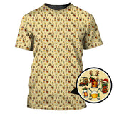 Maxcorners Christmas Golf Shirt, Pattern Golf Shirt , Golf And Beer For Men, Golf Gift For Golfer