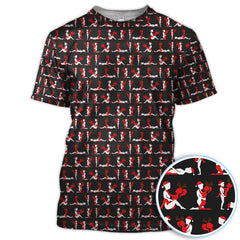 Maxcorners Funny Christmas Girl Polos, Santa Babe Pattern Golf Shirt For Men, Golf Gift For Golfer