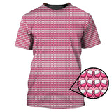 Maxcorners Breast Cancer Pattern Golf Shirt, Pink Golf Shirt, Golf Gift For Golfers, Breast Cancer Golf Shirt