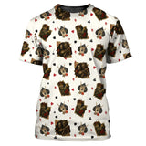 Funny Poker Playing Card Shirts For Men, Skull King & Card Suits Pattern Polos, Funny Poker Shirt