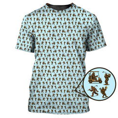 Maxcorners Crazy Golf Pattern Shirt, Bigfoot Golf Shirt For Men, Golf Gift For Golfer