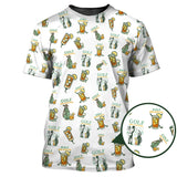 Maxcorners Funny Pattern Cocktail Golf Polos, Men Golf Shirt, Golf Gift For Golfers