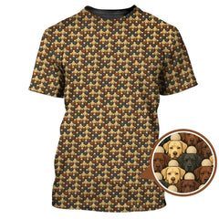 Maxcorners Labrador Pattern Golf Shirt, Dog Golf Shirt, Funny Labrador Golf Shirt For Golfers