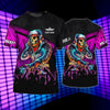 Maxcorners DJ Shirt Skull Personalized 3D All Over Printed Shirt