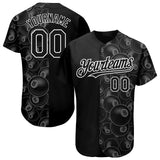 Maxcorners Personalized Text And Number Billiard Ball 8 3D Pattern Baseball Jersey Shirt