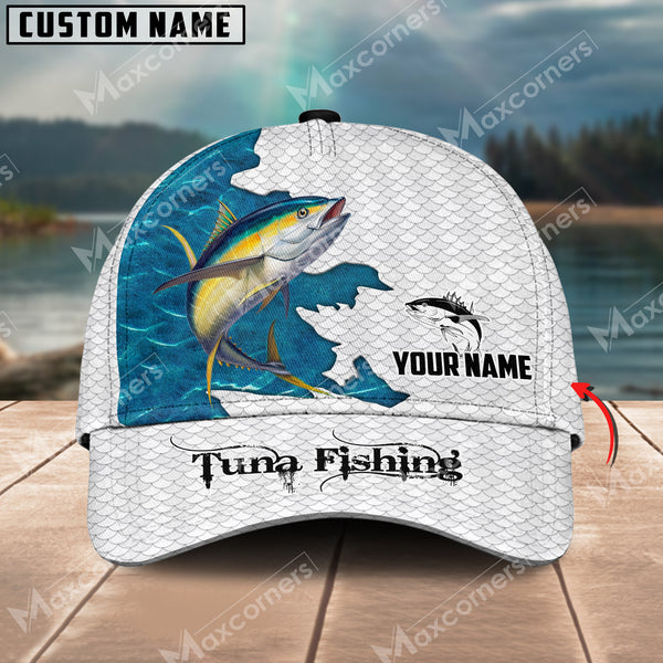 Maxcorners Tuna Fishing Customized Name 3D Classic Cap