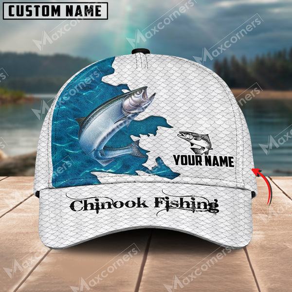 Maxcorners Chinook Fishing Customized Name 3D Classic Cap