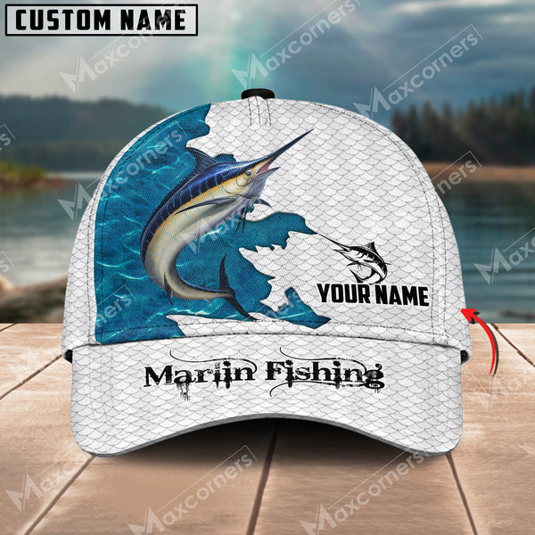 Maxcorners Marlin Fishing Customized Name 3D Classic Cap