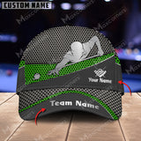 Maxcorners Personalized Name Billiard Metal Pattern 3D Classic Cap