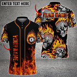 Maxcorners Billiards Ball 8 Skull Multicolor Options Personalized Name 3D Shirt (4 Colors)