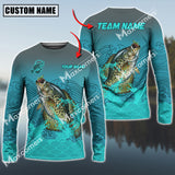 Maxcorner Crappie Fishing Personalized Name And Team Name 3D Long Sleeve Shirt