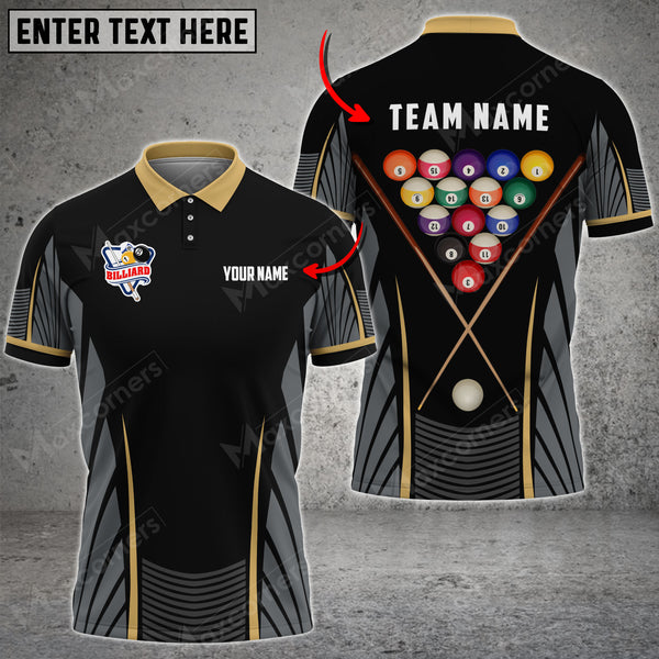 Maxcorners Billiards Personalized Name, Team Name 3D Shirt