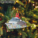 Maxcorners Personalized Cruise Ship Christmas Acrylic Ornament, Cruise Ornament Gift, Cruise Vacation Holiday, Cruise Christmas Light Gift Cruise Trip Ornament