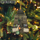 Maxcorners Personalized Fishing Vest Personalized Christmas Ornament For Xmas Tree Decor, Fishing Lovers Gifts, Xmas Gifts for Fisherman, Fishing Dad, Fishing Gift