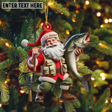Maxcorners Santa Fishing Scene Ornament, Custom Home Decor Gift